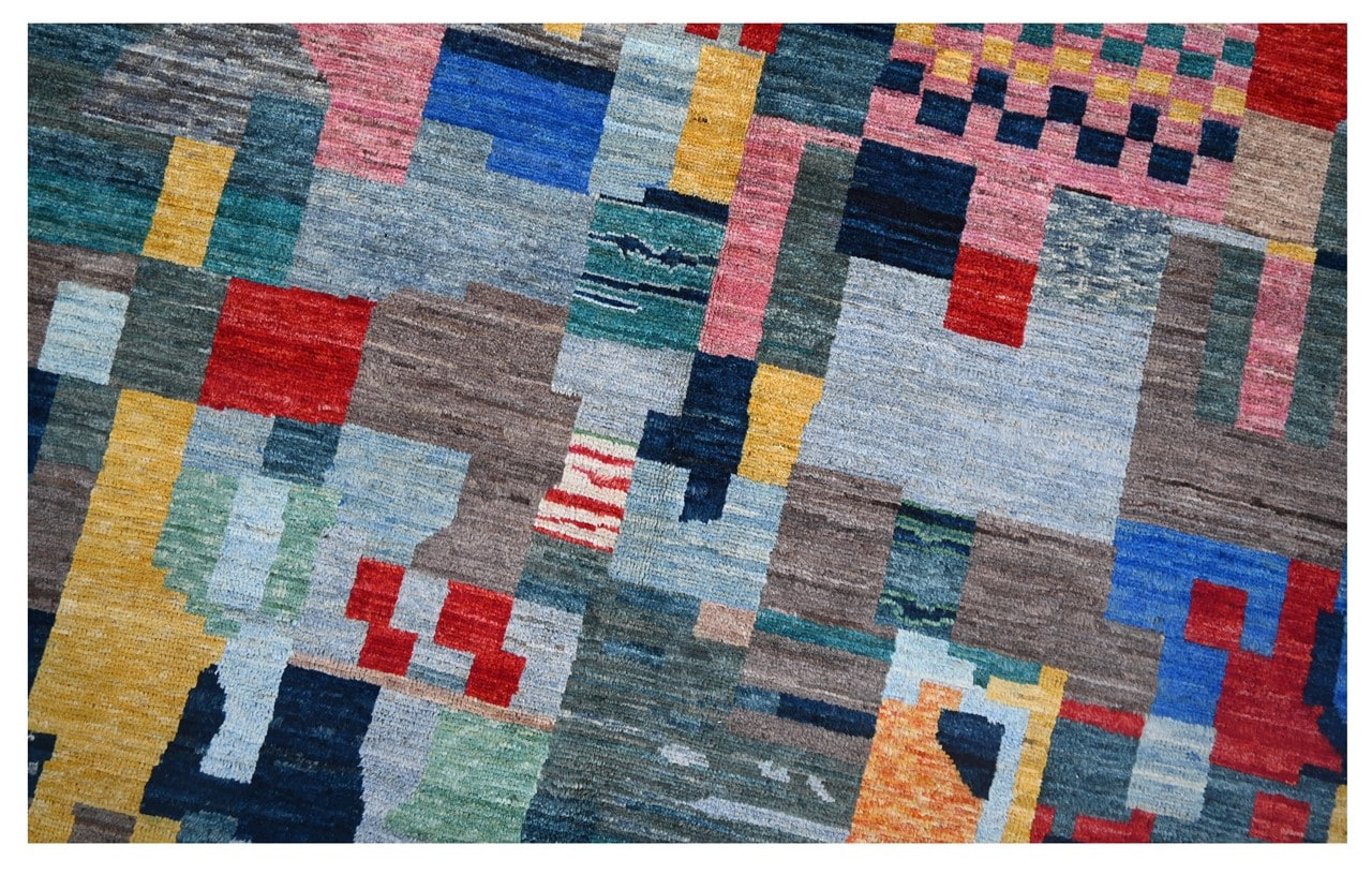 Taimany - Multicolor Tribal Wool Rug - Hand-Knotted 297x206cm