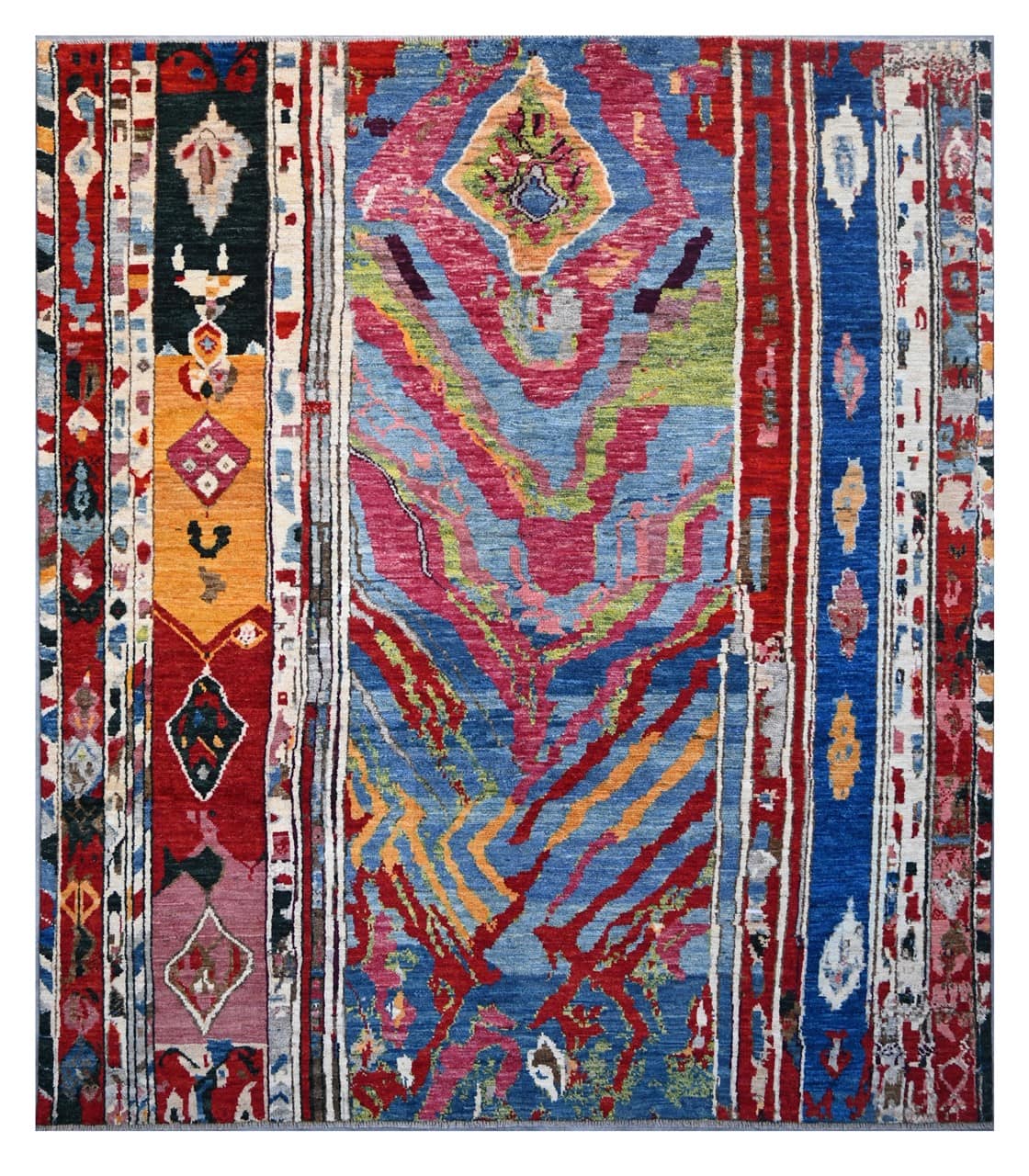 Taimany - Multicolor Tribal Wool Rug - Hand-Knotted 295x251cm