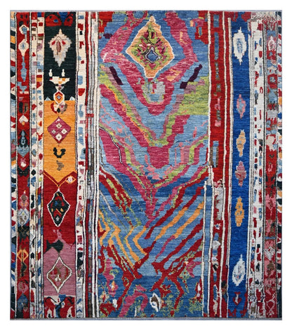 Taimany - Multicolor Tribal Wool Rug - Hand-Knotted 295x251cm