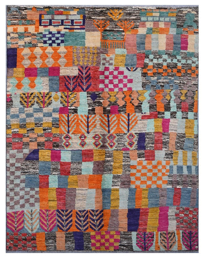 Taimany - Multicolor Tribal Wool Rug - Hand-Knotted 250x188cm