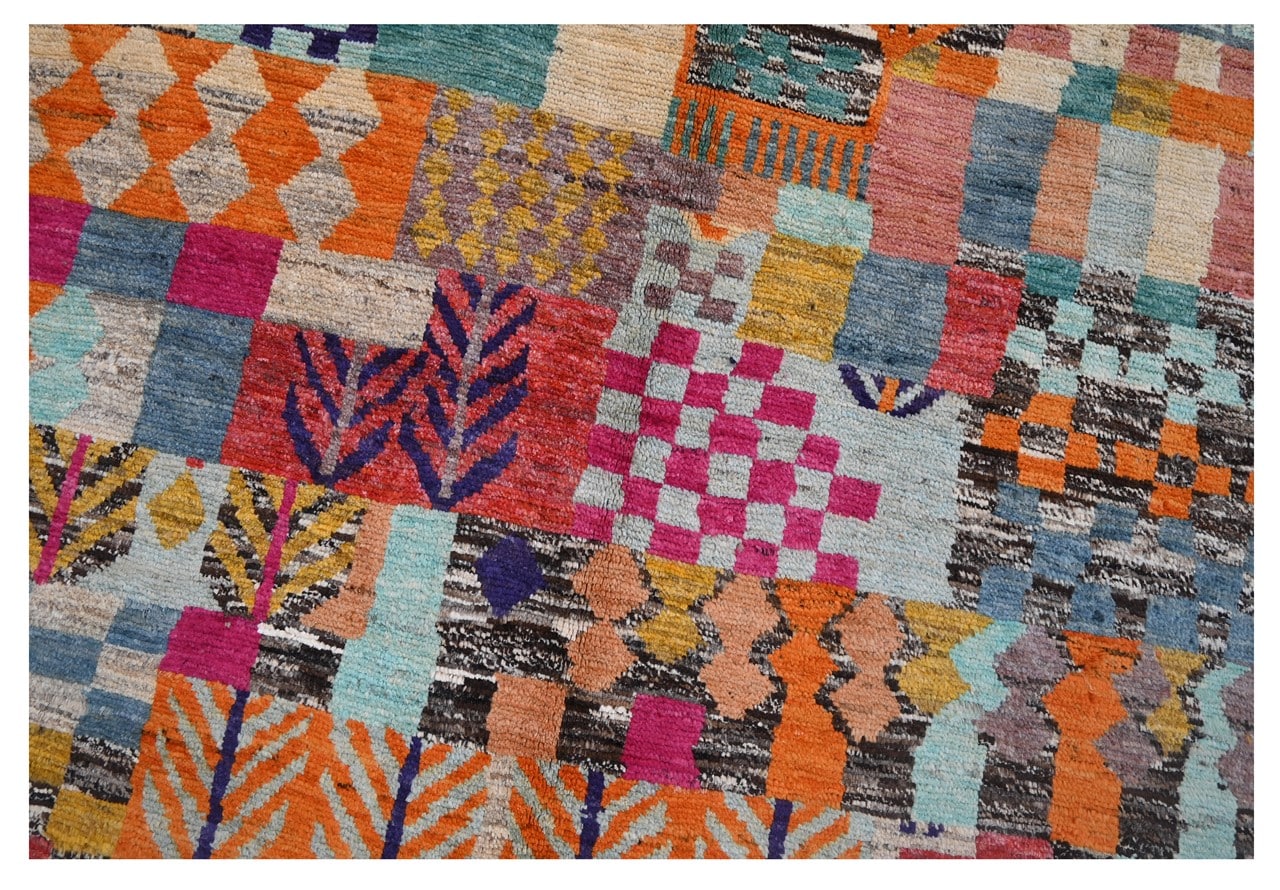Taimany - Multicolor Tribal Wool Rug - Hand-Knotted 250x188cm
