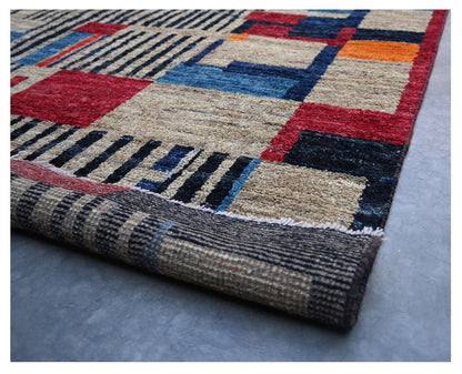 Taimany - Multicolor Tribal Wool Rug - Hand-Knotted 229x174cm