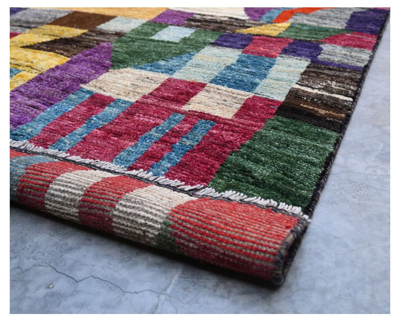 Taimany - Multicolor Tribal Wool Rug - Hand-Knotted 313x209cm