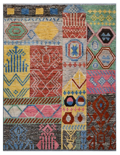 Taimany - Tappeto Tribale in Lana Multicolore - Fatto a Mano 196x149cm - CarpetLiving