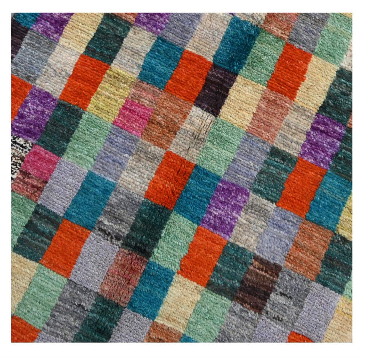 Taimany - Multicolor Tribal Wool Rug - Hand-Knotted 189x78cm