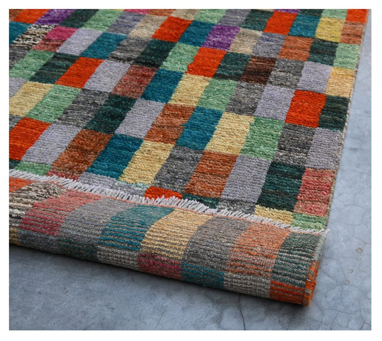 Taimany - Multicolor Tribal Wool Rug - Hand-Knotted 189x78cm