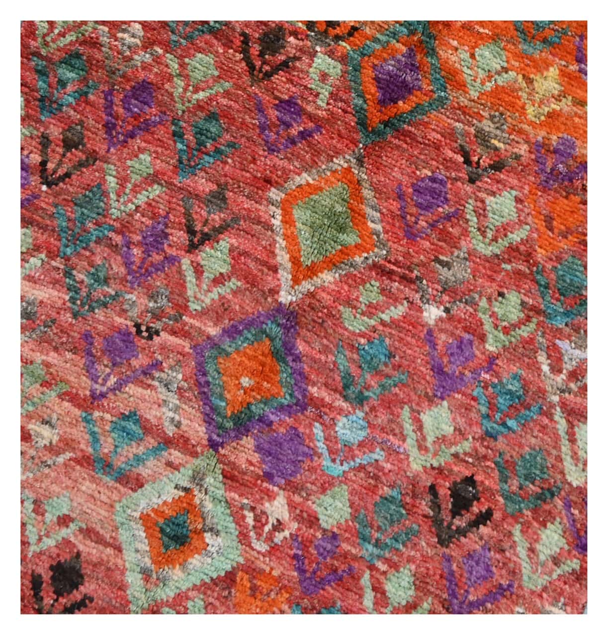 Taimany - Multicolor Tribal Wool Rug - Hand-Knotted 194x83cm