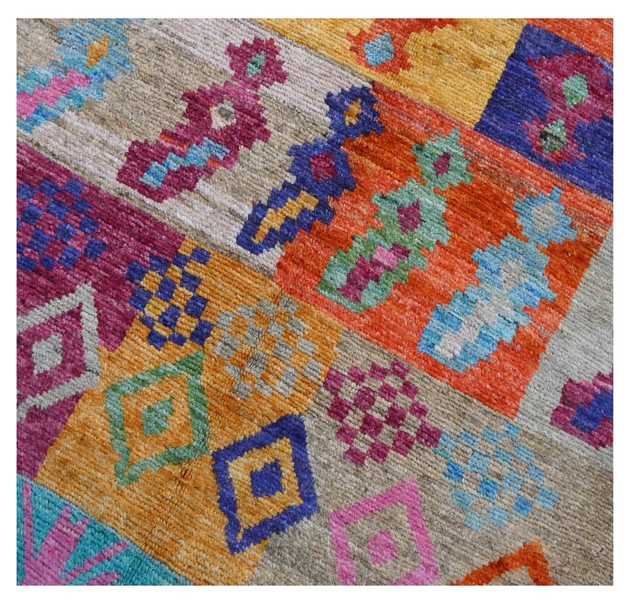 Taimany - Multicolor Tribal Wool Rug - Hand-Knotted 184x115cm