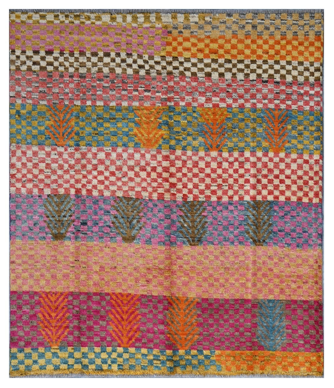 Taimany - Multicolor Tribal Wool Rug - Hand-Knotted 184x156cm