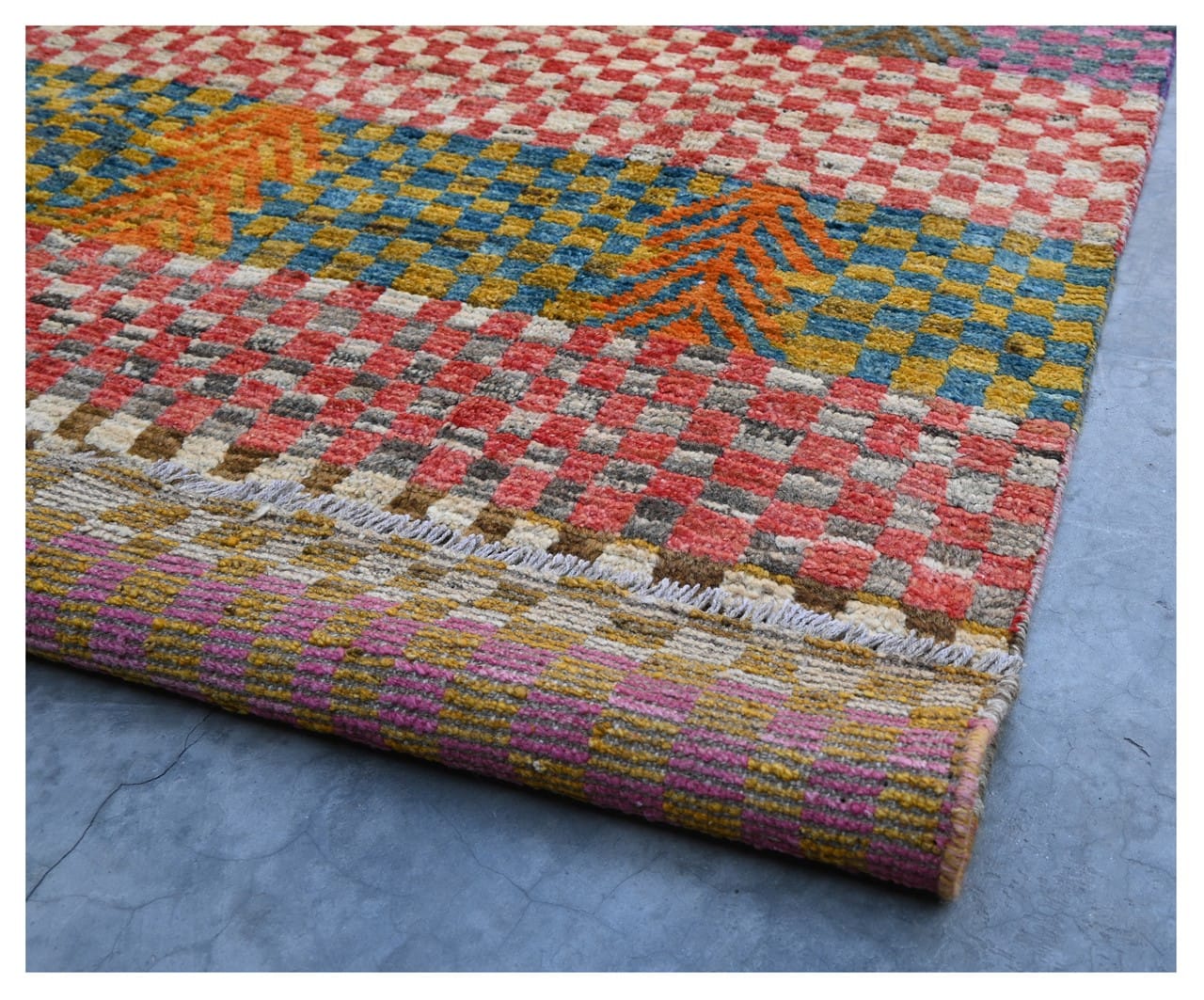 Taimany - Multicolor Tribal Wool Rug - Hand-Knotted 184x156cm