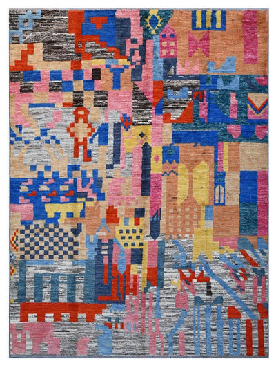 Taimany - Tappeto Tribale in Lana Multicolore - Fatto a Mano 250x185cm - CarpetLiving