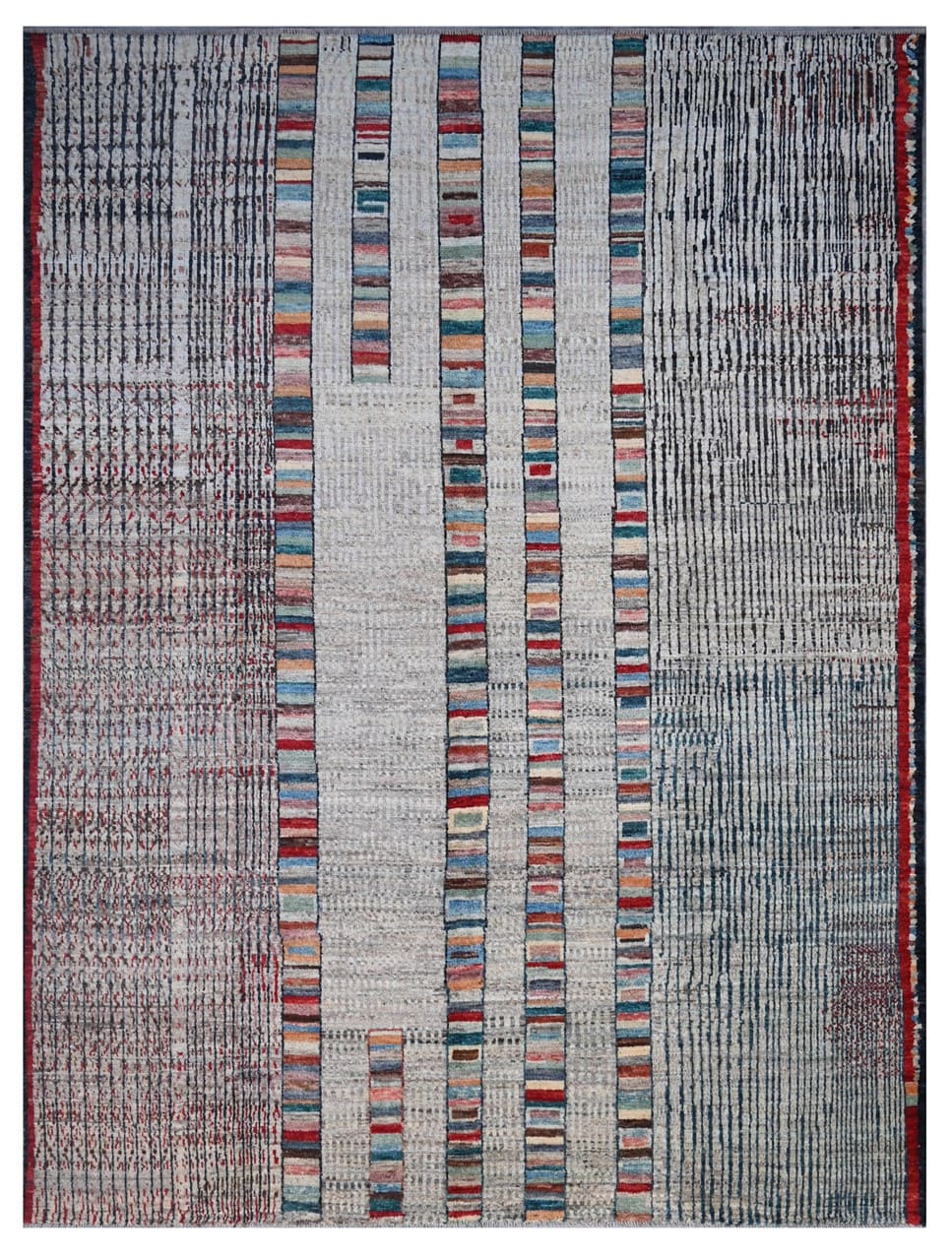 Taimany - Multicolor Tribal Wool Rug - Hand-Knotted 353x262cm