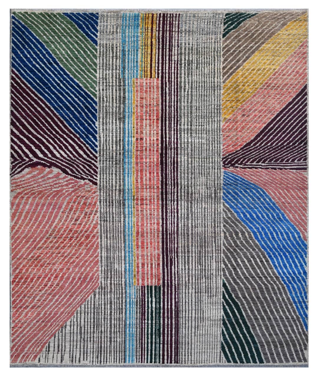 Taimany - Multicolor Tribal Wool Rug - Hand-Knotted 300x253cm
