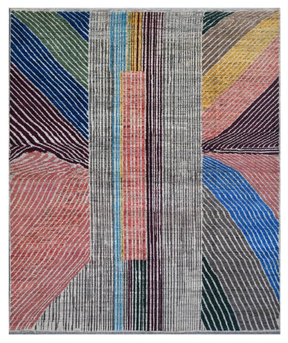 Taimany - Multicolor Tribal Wool Rug - Hand-Knotted 300x253cm