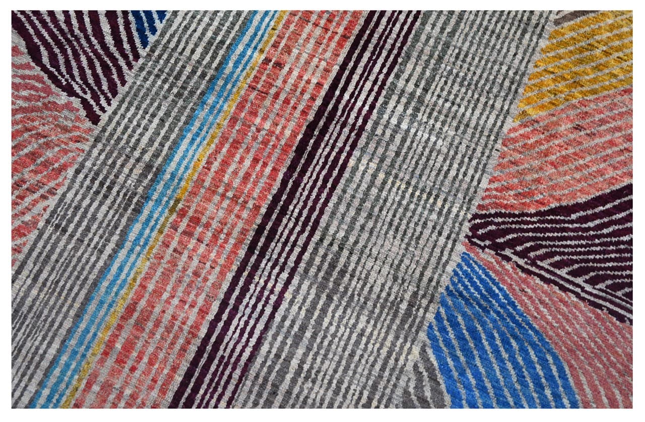Taimany - Multicolor Tribal Wool Rug - Hand-Knotted 300x253cm