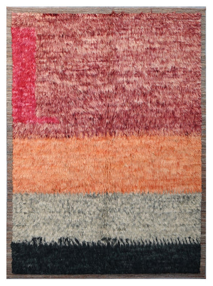 Taimany - Multicolor Tribal Wool Rug - Hand-Knotted 245x179cm