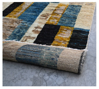 Taimany - Tappeto Tribale in Lana Multicolore - Fatto a Mano 200x80cm