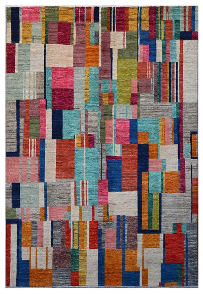 Taimany - Tappeto Tribale in Lana Multicolore - Fatto a Mano 298x201cm - CarpetLiving