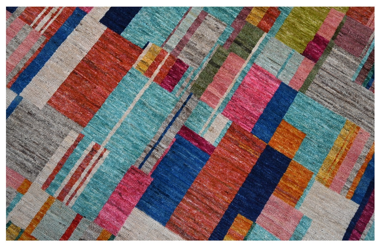 Taimany - Multicolor Tribal Wool Rug - Hand-Knotted 298x201cm