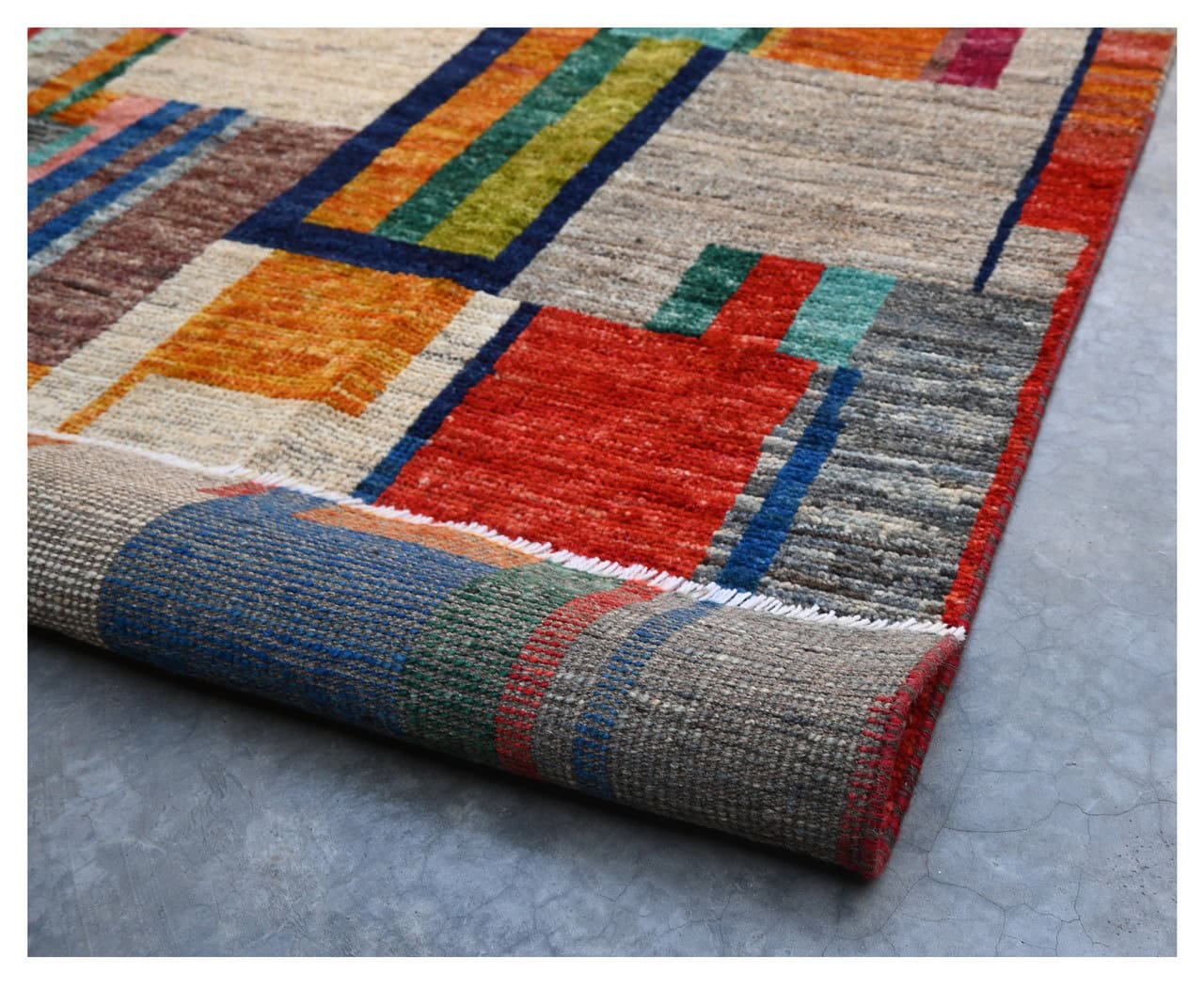 Taimany - Multicolor Tribal Wool Rug - Hand-Knotted 298x201cm