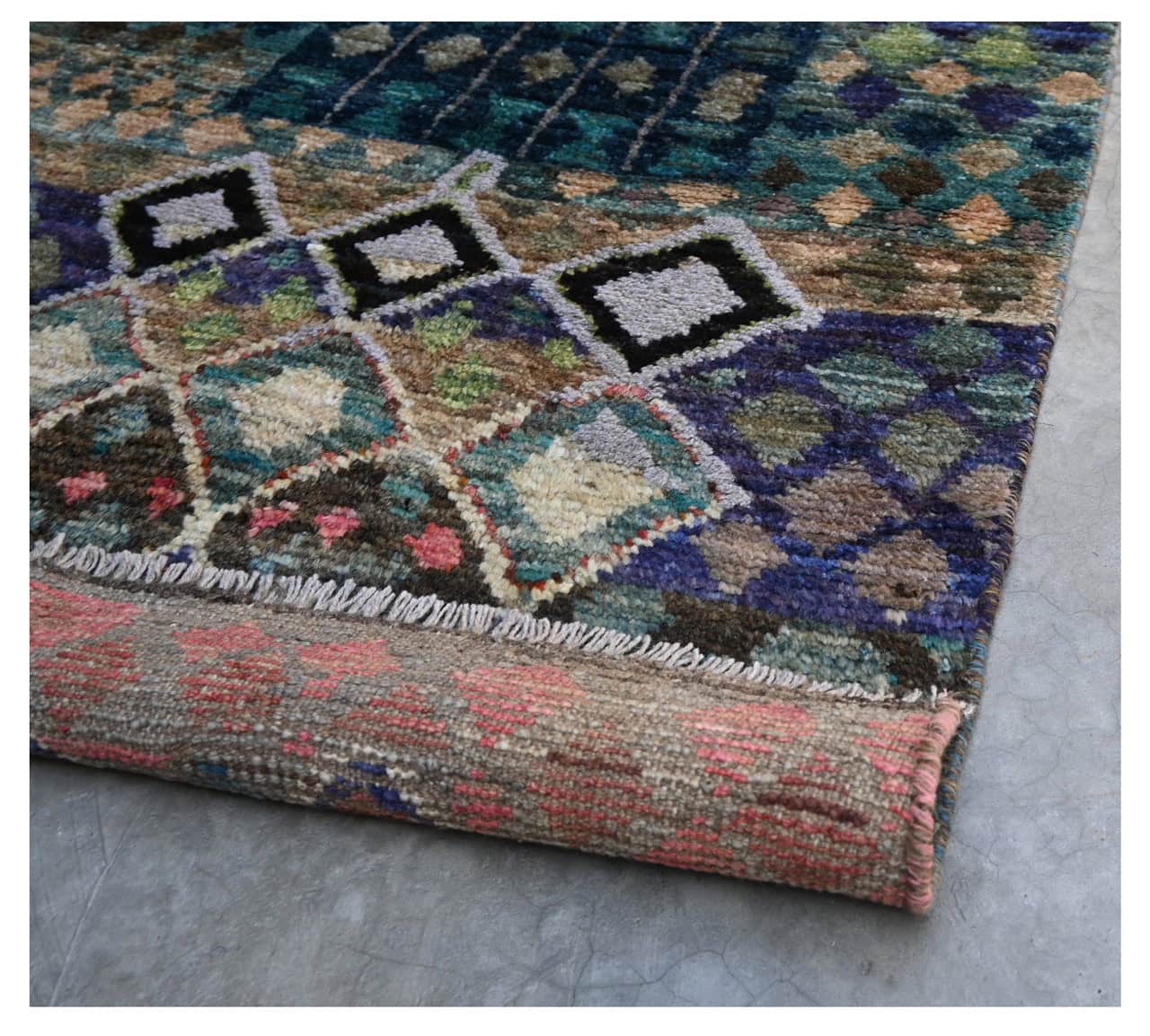 Taimany - Multicolor Tribal Wool Rug - Hand-Knotted 134x80cm
