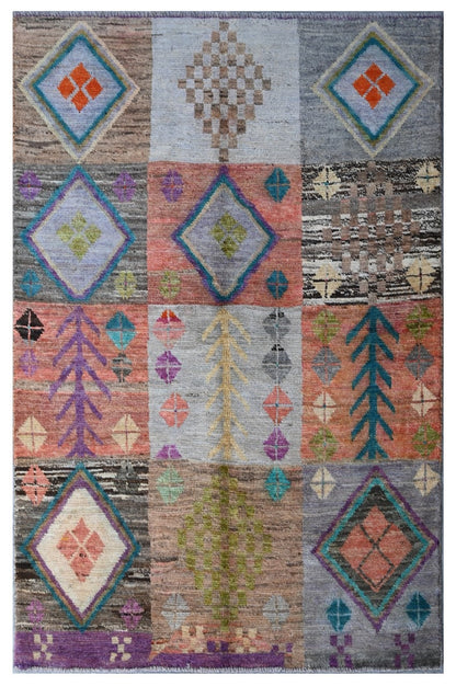 Taimany - Multicolor Tribal Wool Rug - Hand-Knotted 178x115cm