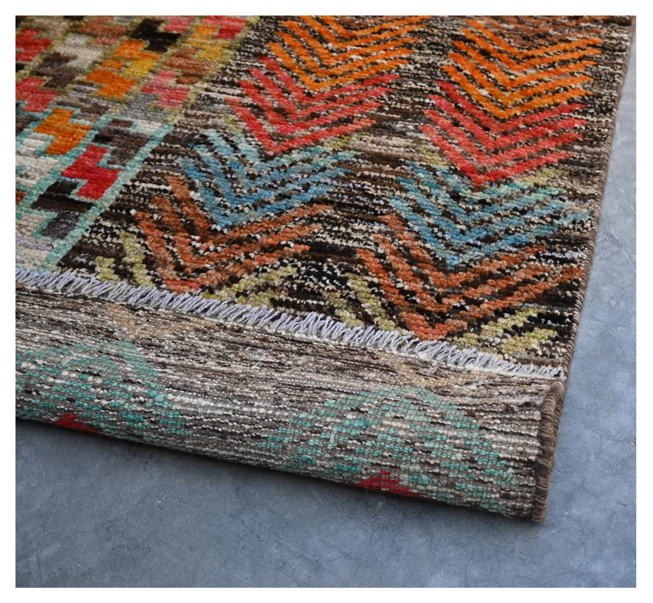 Taimany - Multicolor Tribal Wool Rug - Hand-Knotted 185x120cm