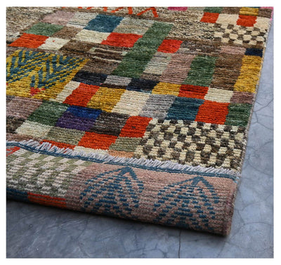 Taimany - Tappeto Passatoia Tribale in Lana Multicolore - Fatto a Mano 243x80cm - CarpetLiving