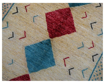Taimany - Multicolor Tribal Wool Rug - Hand-Knotted 180x117cm