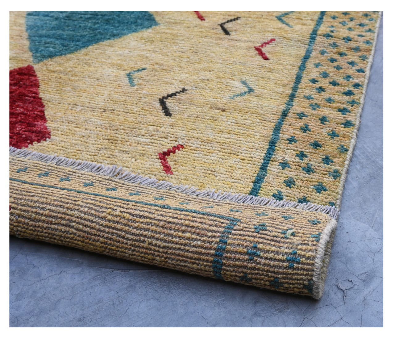 Taimany - Multicolor Tribal Wool Rug - Hand-Knotted 180x117cm