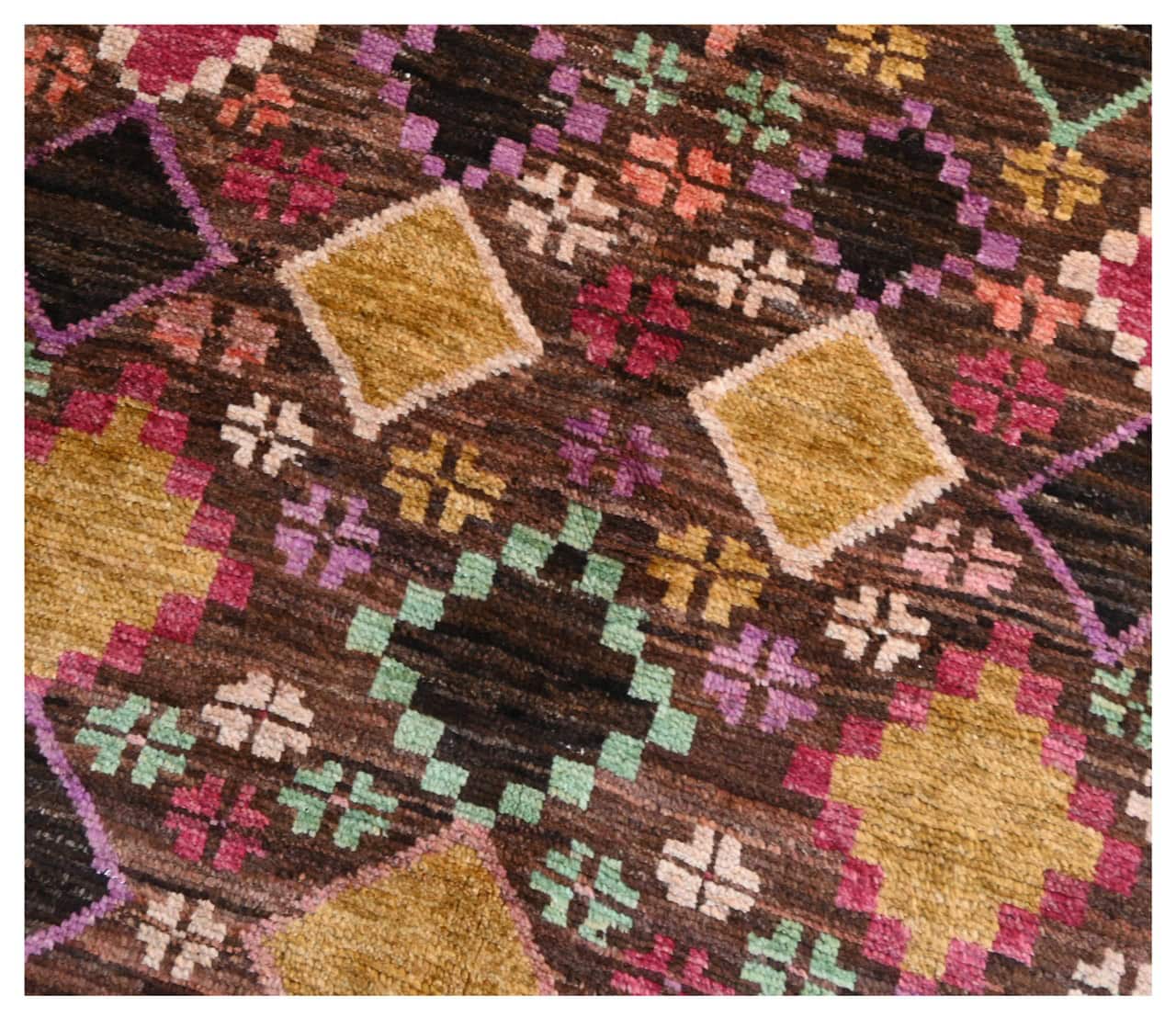 Taimany - Multicolor Tribal Wool Rug - Hand-Knotted 141x90cm