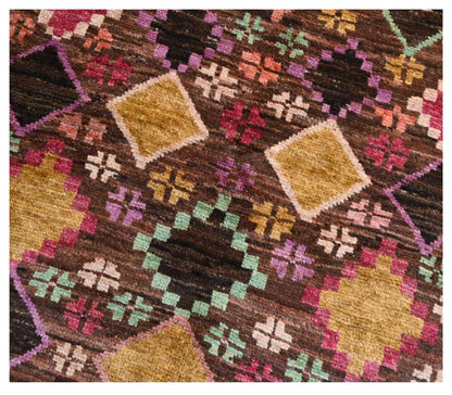 Taimany - Multicolor Tribal Wool Rug - Hand-Knotted 141x90cm