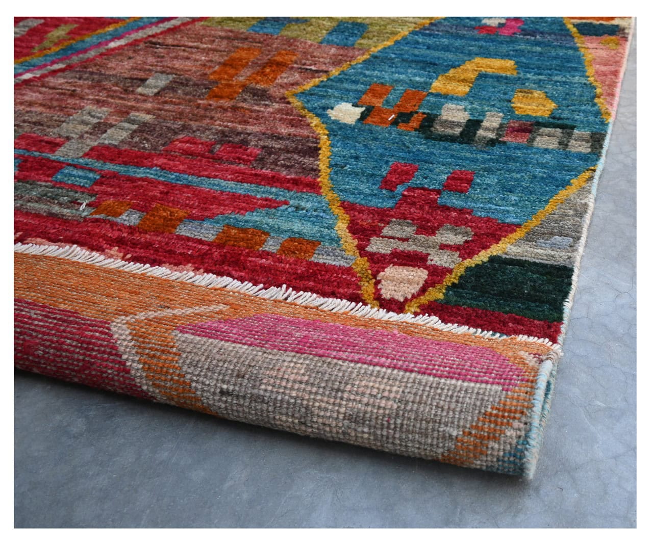 Taimany - Multicolor Tribal Wool Rug - Hand-Knotted 294x205cm