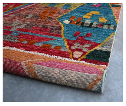 Taimany - Multicolor Tribal Wool Rug - Hand-Knotted 294x205cm