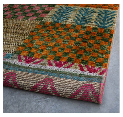 Taimany - Tappeto Passatoia Tribale in Lana Multicolore - Fatto a Mano 280x76cm - CarpetLiving