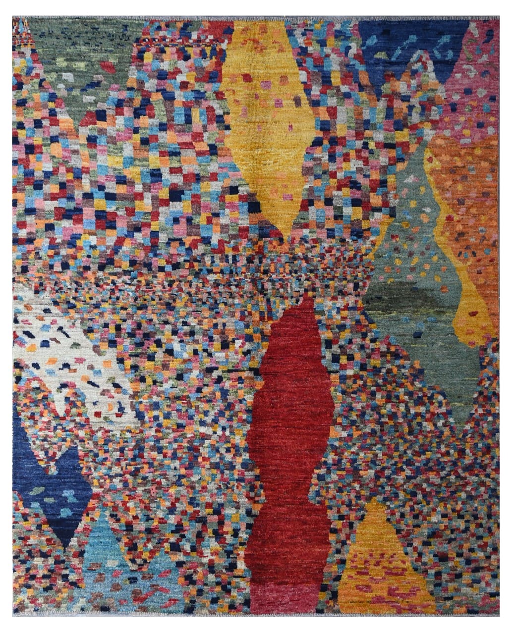 Taimany - Multicolor Tribal Wool Rug - Hand-Knotted 247x203cm