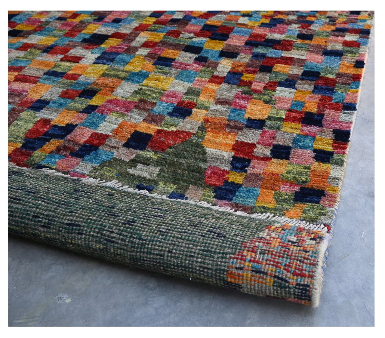 Taimany - Multicolor Tribal Wool Rug - Hand-Knotted 247x203cm
