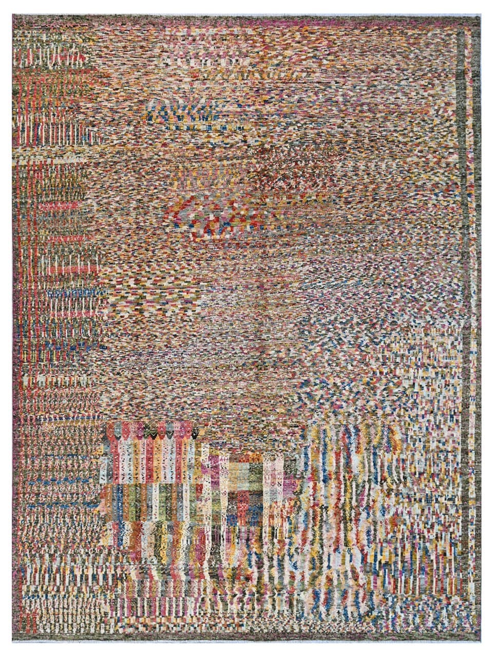Taimany - Multicolor Tribal Wool Rug - Hand-Knotted 385x298cm