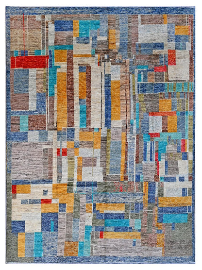 Taimany - Multicolor Tribal Wool Rug - Hand-Knotted 392x297cm