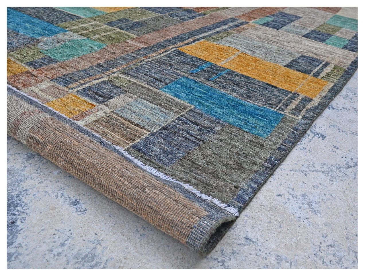 Taimany - Multicolor Tribal Wool Rug - Hand-Knotted 447x354cm