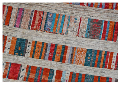 Taimany - Tappeto Tribale in Lana Multicolore - Fatto a Mano 296x243cm - CarpetLiving