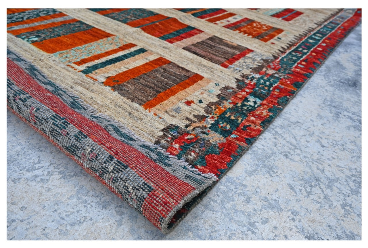 Taimany - Multicolor Tribal Wool Rug - Hand-Knotted 296x243cm