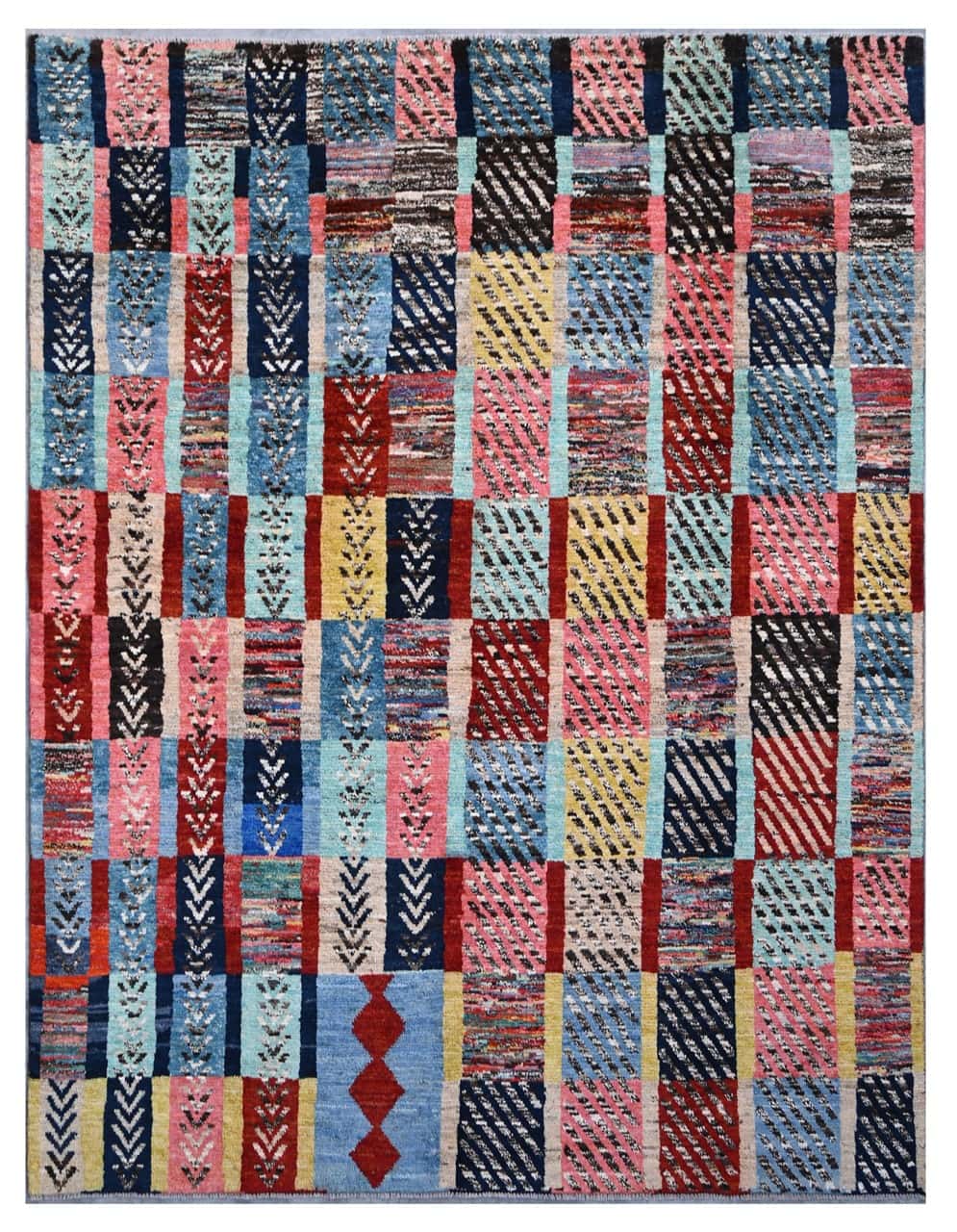 Taimany - Multicolor Tribal Wool Rug - Hand-Knotted 235x177cm