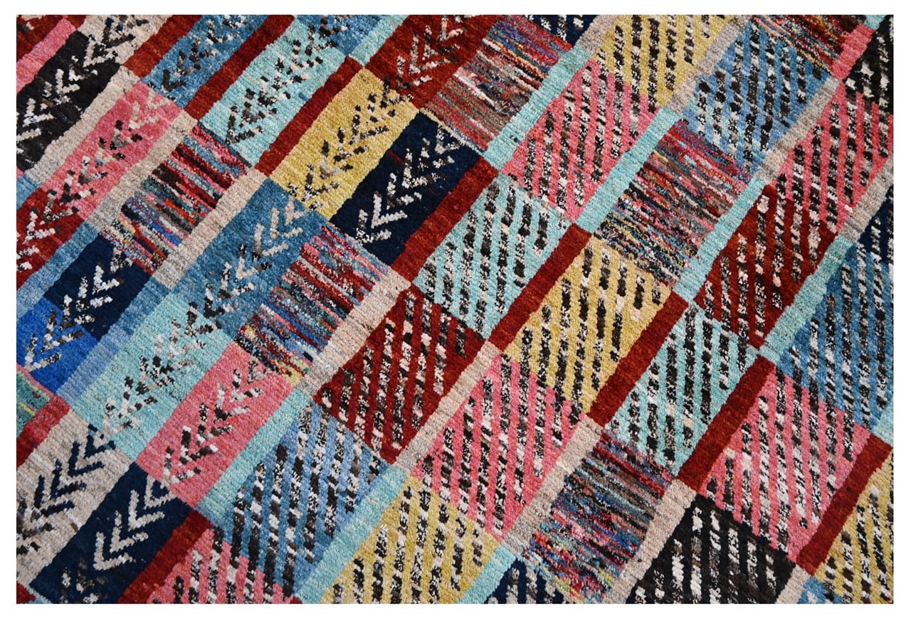 Taimany - Multicolor Tribal Wool Rug - Hand-Knotted 235x177cm