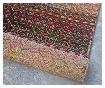 Taimany - Tappeto Tribale in Lana Multicolore - Fatto a Mano 178x84cm
