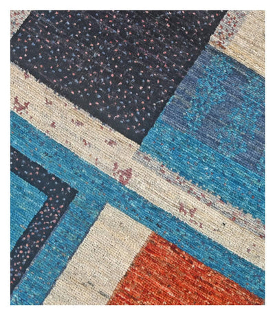 Taimany - Tappeto Passatoia Tribale in Lana Multicolore - Fatto a Mano 247x82cm - CarpetLiving