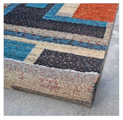 Taimany - Multicolor Tribal Wool Runner Rug - Hand-Knotted 247x82cm