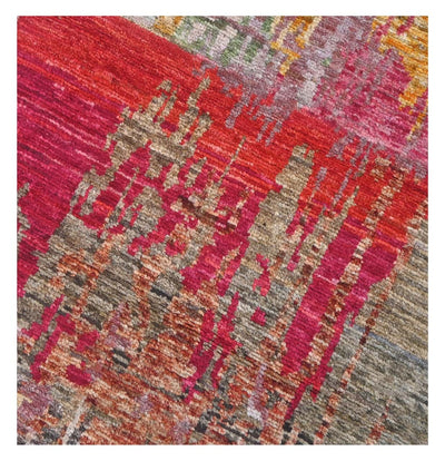 Taimany - Tappeto Passatoia Tribale in Lana Multicolore - Fatto a Mano 252x80cm - CarpetLiving