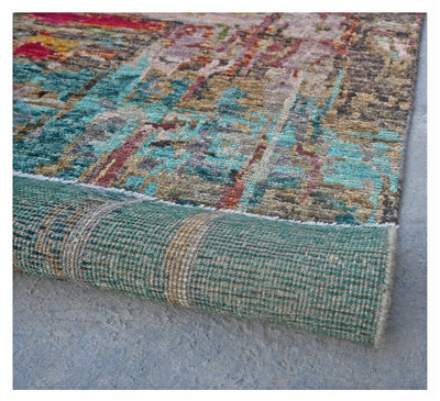 Taimany - Tappeto Passatoia Tribale in Lana Multicolore - Fatto a Mano 252x80cm - CarpetLiving