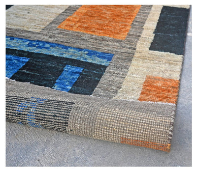 Taimany - Tappeto Passatoia Tribale in Lana Multicolore - Fatto a Mano 250x83cm - CarpetLiving